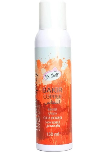Bakır Renkli Sprey Gıda Boyası 150 ml