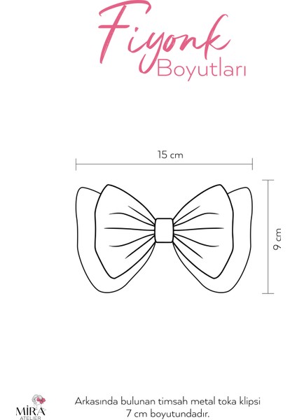 Kadın Saten Fiyonk Saç Tokası / Mavi Aura – Timsah (Pens) Klipsli modelleri