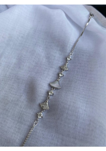 925 Ayar Gümüş Etek Fan Figür Detaylı Genç/yetişkin Kadın Bilekliği - Şık Tasarım