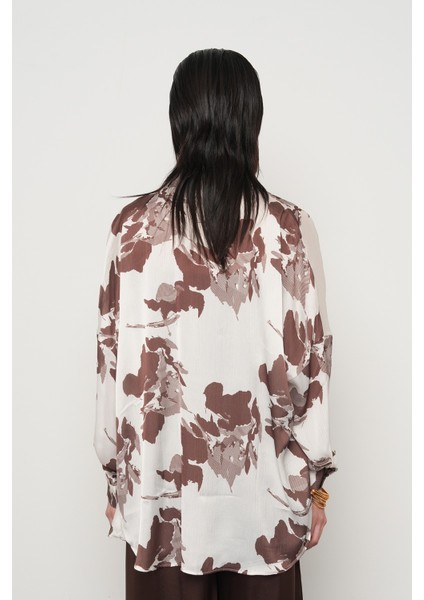 Kadın Karışık Desenli Oversize Dijital Gömlek indirimleri