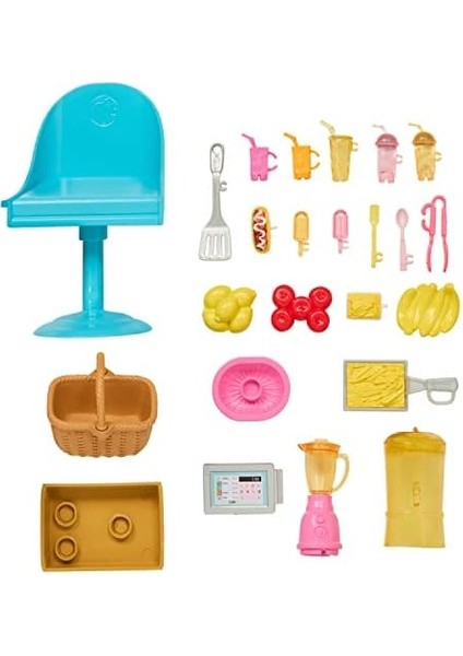 Setleri, 25 Parçalı, Hazırlık ve Yemek Alanları Olan, Renkli Yemek ve Içecek Aksesuarlarıyla, HPL71 modelleri