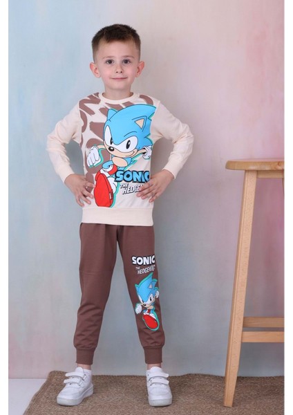 7249-2100 Sonic 2li Eşofman Takım - Kahverengi