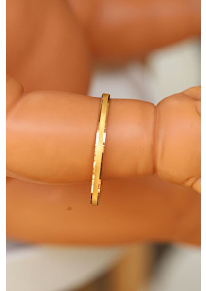 22 Ayar Altın Bebek Bilezik 3,80 gr Mat 8-10 Yaş İçin Şık Hediye