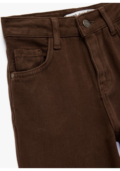 Pamuklu Rahat Kesim Cepli Normal Paça Denim Pantolon modelleri