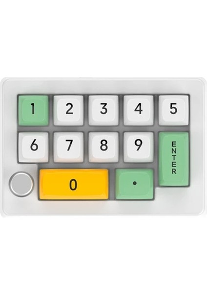 13 Tuşlu Makro Programlanabilir Klavye Tamamen Çalışırken Değiştirilebilir Mekanik Anahtar 7 Renk Rgb Işıklı Oyun Klavyesi-Beyaz Tianzerun (Yurt Dışından)