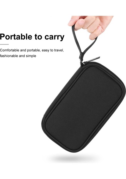 Haweel HWL2125 Aksesuar Düzenleyici Taşıma Çantası Taşınabilir Seyahat Çantası Kablo Şarj Cihazı Saat Kayışı - Siyah (Yurt Dışından) fırsatları
