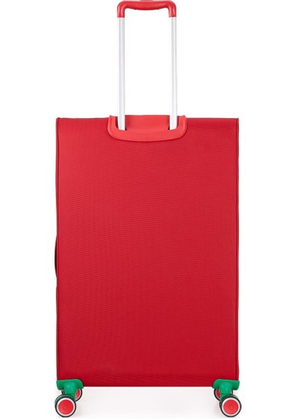 Benetton Ekstra Hafif Lüx Kumaş 8 Tekerlekli Büyük Boy Valiz indirimleri