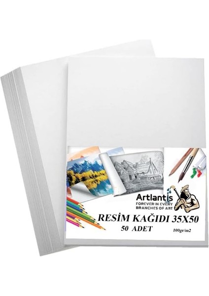 Kağıdı 35X50 50 Li 100 gr 1 Paket 35 * 50 Resim Kartonu