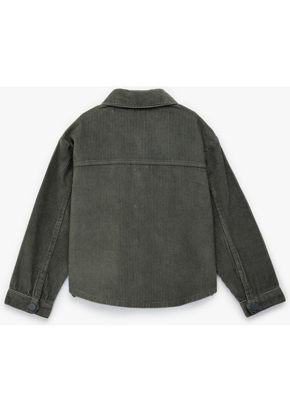 Pamuklu Uzun Kollu Oversize Kadife Gömlek fiyatları