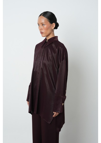 Kadın Düz Renk Oversize Uzun Tesettür Gömlek fiyatları