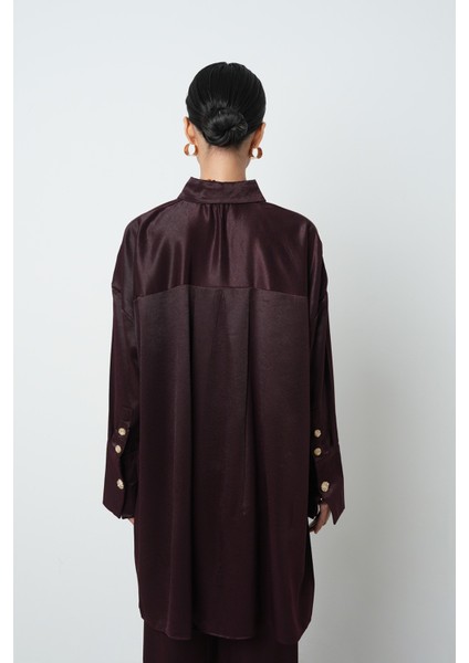 Kadın Düz Renk Oversize Uzun Tesettür Gömlek indirimleri