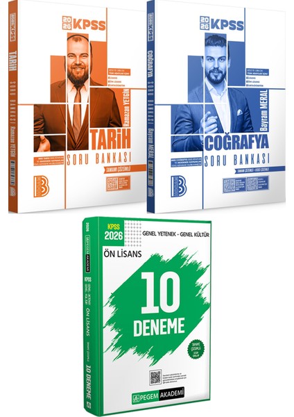 2026 Kpss Tarih Coğrafya Tamamı Çözümlü Soru Bankası - 2026 Kpss Ön Lisans Çözümlü 10 Deneme