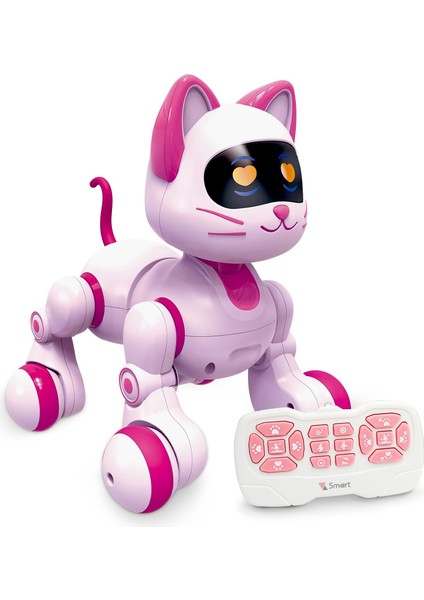 Uzaktan Kumandalı Kedi, Programlanabilir Rc Akıllı Kedi, Dokunmatik Algılama, LED Gözler, Dans ve Müzik Yürüyen Evcil Hayvanlar Stem Oyuncakları Çocuklar Kızlar Erkekler Için Hediyeler