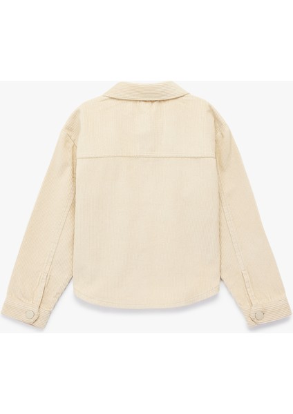 Pamuklu Uzun Kollu Oversize Kadife Gömlek fiyatları