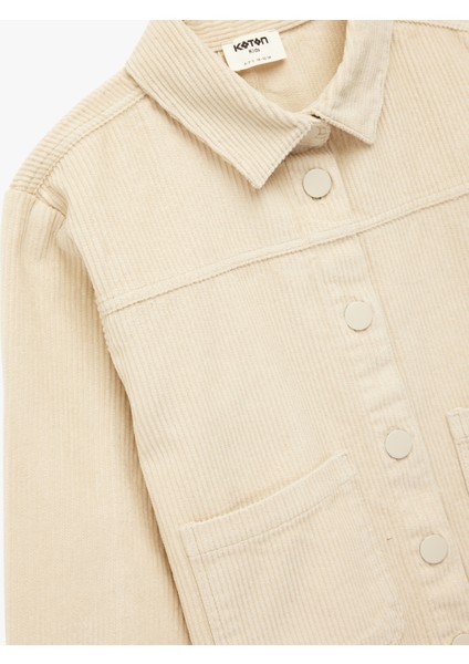 Pamuklu Uzun Kollu Oversize Kadife Gömlek modelleri