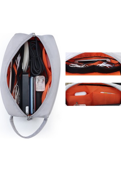 SM19 Düzenleyici Seyahat Aksesuarları Çantası Su Geçirmez Power Bank Şarj Kabloları Için, L Beden - Gri (Yurt Dışından) fırsatları
