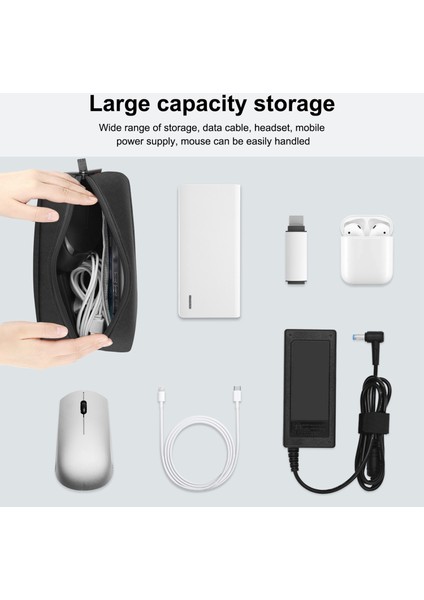 Haweel HWL2127 Dijital Aksesuar Taşıma Çantası, Suya Dalı Veri Kablosu, Güç Bankası Saklama Çantası - Siyah (Yurt Dışından) indirimleri