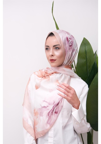 Art Bloom Suluboya Desenli Dijital Soft Şal