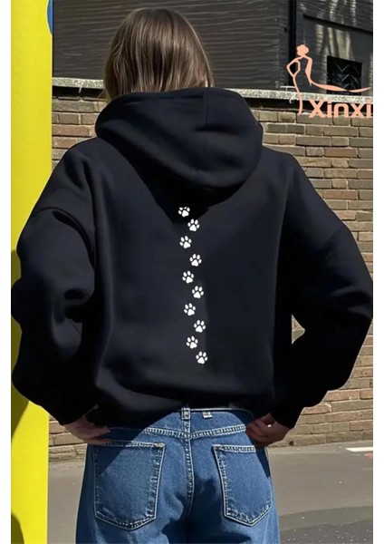 Pati Sırt Baskılı Içi Pamuklu Unisex Sweatshirt