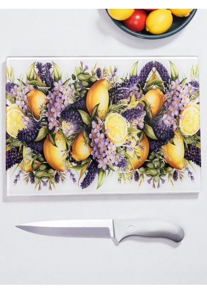 Temperli Cam Sebze & Meyve Doğrama Kesme Tahtası – 25×35 cm 7 Farklı Yeni Desen