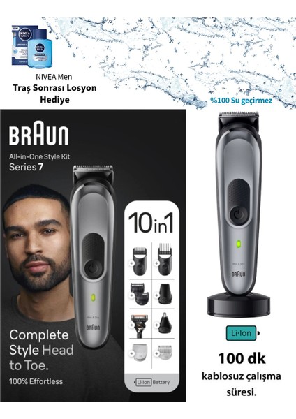 Erkek Bakım Seti Saç,sakal ve Vücut+Taşıma Çantası (Onerous )