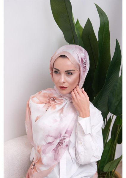 Art Bloom Suluboya Desenli Dijital Soft Şal