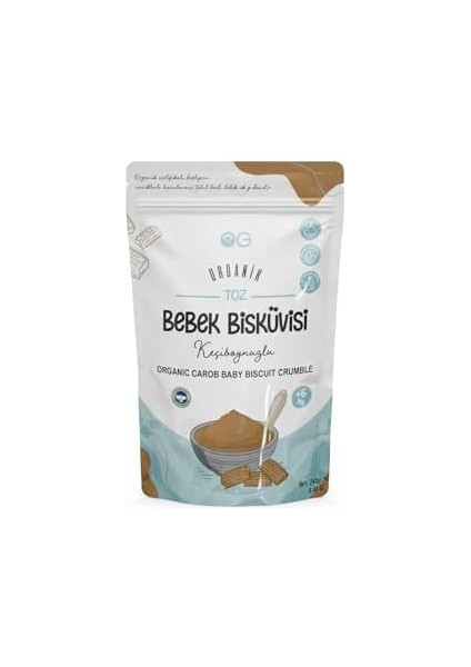 Og Organik Keçiboynuzlu Toz Bebek Bisküvisi 240 gr 6+ Ay