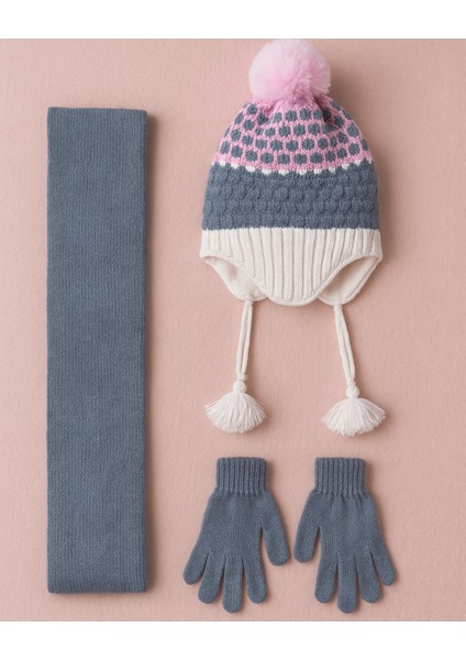 Çocuk Unisex Eldiven Atkı Bere Takımı