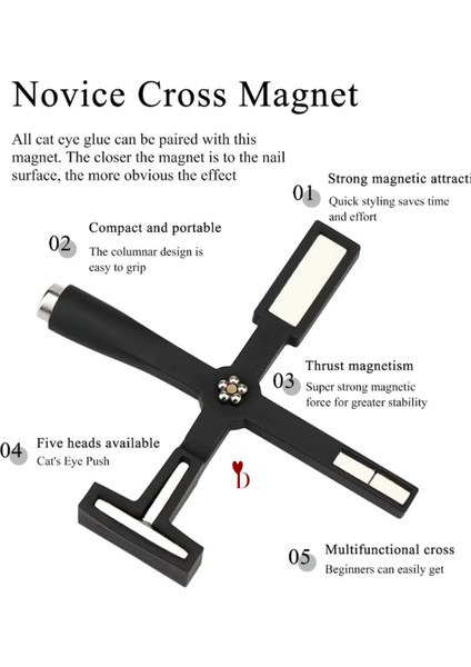 Kedi Gözü Oje Için Mıknatıs - Cat Eye Kalıcı Oje Manyetik Mıknatıs 5'i 1 Yerde fiyatları