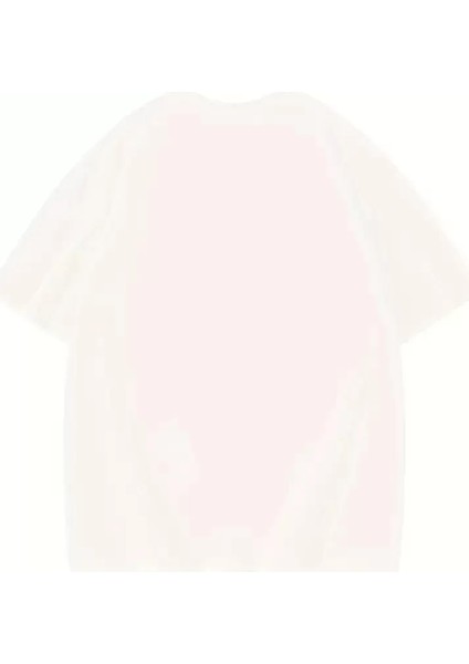 Thousand Ön Arka Baskılı Oversize Bisiklet Yaka T-Shirt - Beyaz modelleri