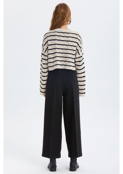 Salaş Bol Paça Kumaş Pantolon Siyah indirimleri