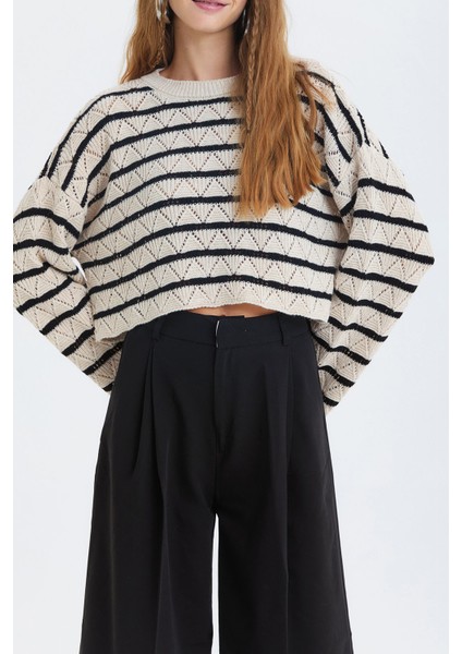 Salaş Bol Paça Kumaş Pantolon Siyah