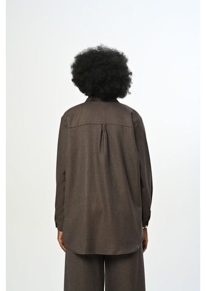 Kadın Düz Renk Simli Oversize Kesim Gömlek indirimleri
