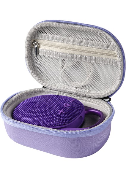 Clip 5 Bluetooth Uyumlu Hoparlör Saklama Çantası Eva Sert Kılıf, Karabina ve El Askısı - Mor (Yurt Dışından)