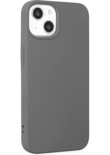 iPhone 14 Plus Kılıf Nano Içi Kadife Silikon - Gri (K95) fiyatları
