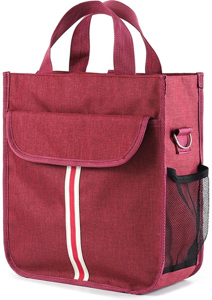 TB-0517 Çok Işlevli Öğrenci Okul Çantası, Evrak Çantası, El Çantası, Sırt Çantası, Omuz Çantası - Şarap Kırmızısı (Yurt Dışından)