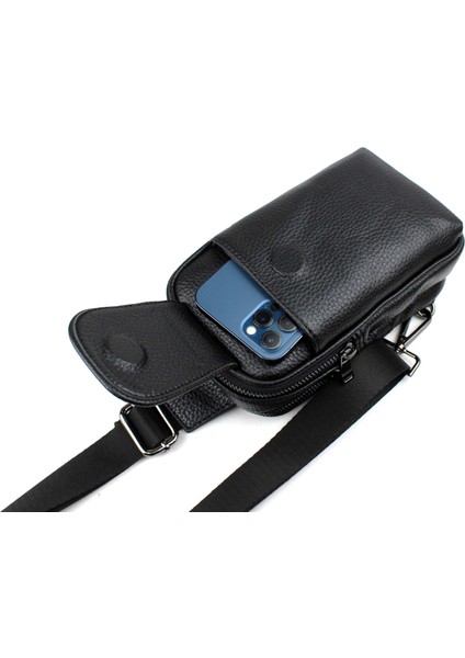 Erkek Siyah Omuz Çantası Göğüs Çantası Body Bag Çanta modelleri