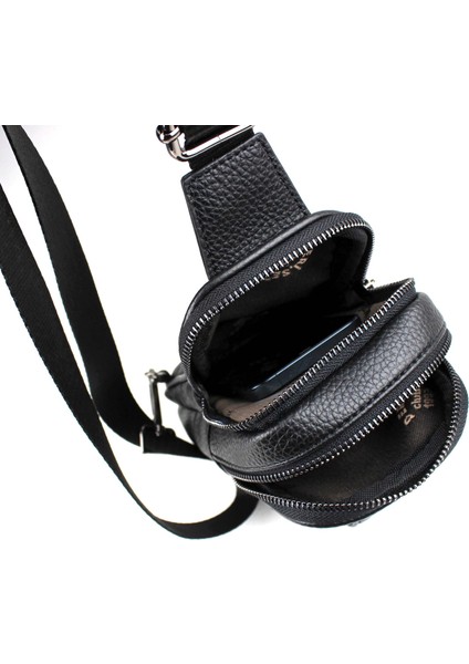 Erkek Siyah Omuz Çantası Göğüs Çantası Body Bag Çanta indirimleri