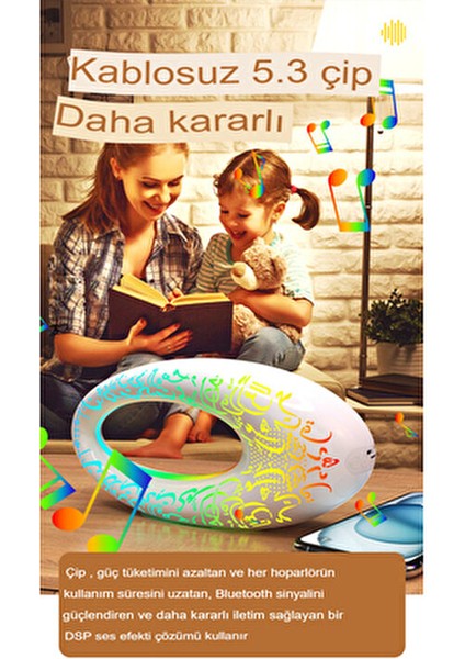 Dubai Müze Rgb Bluetooth Hoparlör 1500mah Pil ile Taşınabilir Beyaz Gece Lambası indirimleri