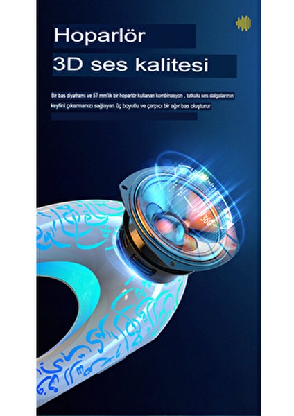 Dubai Müze Rgb Bluetooth Hoparlör 1500mah Pil ile Taşınabilir Beyaz Gece Lambası