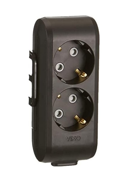 Multi-Let Siyah Ikili Priz Topraklı Çocuk Korumalı Klemensli modelleri