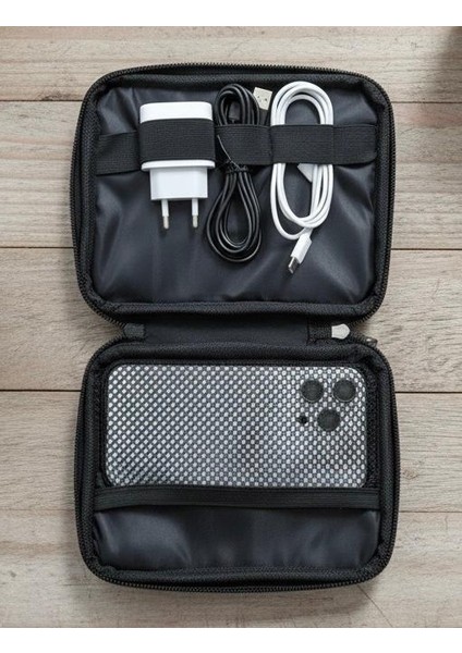 Pembe Şarj Aleti Kulaklık Çantası - Teknoloji , Makyaj Organizer Düzenleyici Seyahat Mini Yazıcı fiyatları