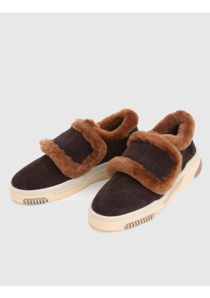 Fitz Hakiki Süet Deri Kahverengi Kadın Loafer fiyatları