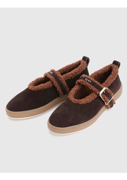 Janice Hakiki Süet Deri Kahverengi Kadın Babet fiyatları