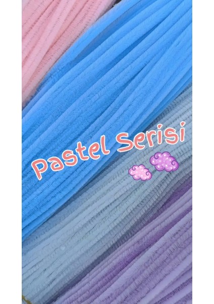 Romantik Pastel Şönil Seti – 30’lu Dıy Deney Malzemesi (Beyaz, Açık Mavi, Karanfil Pembesi)