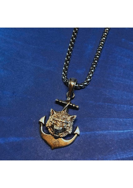 Kurt El Işçiliği 925 Ayar Gümüş Erkek Kolye