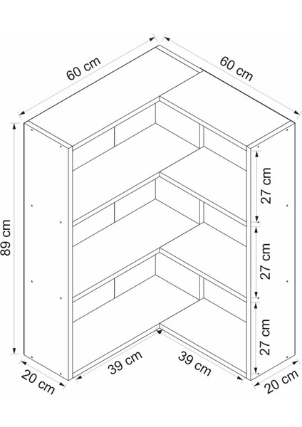 Adel Köşe Set 2 - Beyaz