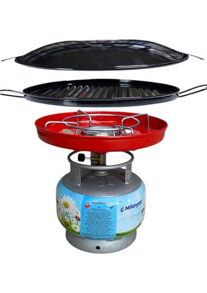 Çok Amaçlı Küçük Tüp Mangal Izgara Sac Ocak Kavurma Gözleme Et Balık Dumansız Piknik Tüp Sac 40CM fiyatları