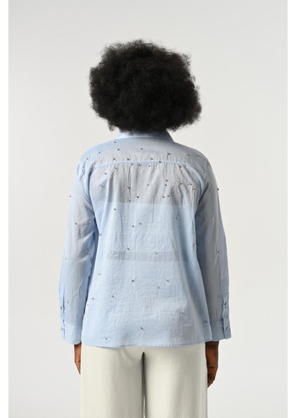 Kadın Taş Işlemeli Ince Gömlek indirimleri