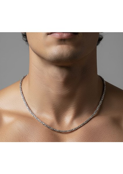 925 Ayar Gümüş Kral Zincir Erkek Kolye